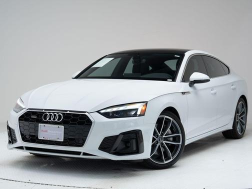 Glacier White Metallic 2024 Audi A5 Sportback 45 S Line Premium Plus