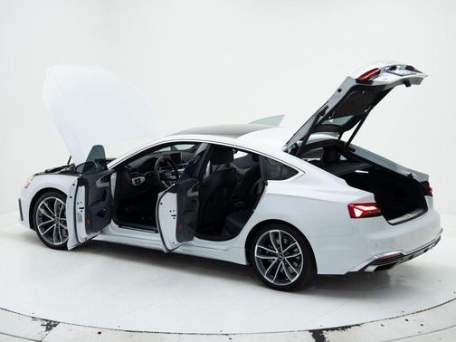 Glacier White Metallic 2024 Audi A5 Sportback 45 S Line Premium Plus
