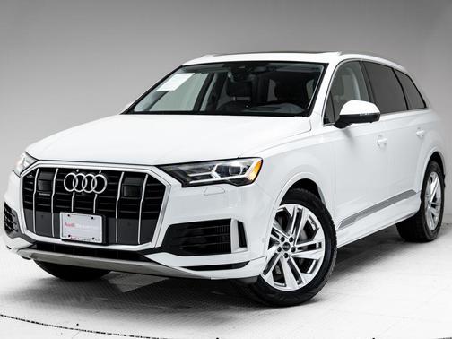 Glacier White 2023 Audi Q7 55 Prestige