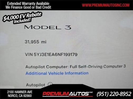 2022 Tesla Model 3 Standard Range
