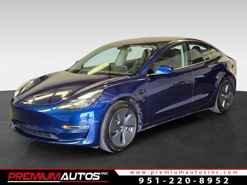 Blue Ray Metallic 2022 Tesla Model 3 Long Range