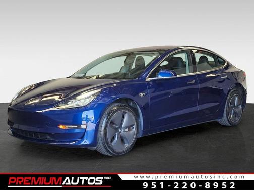 blue 2017 Tesla Model 3 Standard