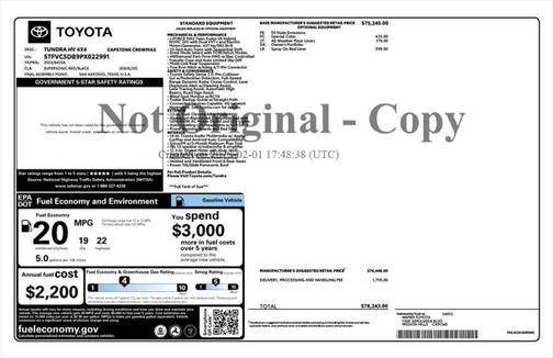 2023 Toyota Tundra Hybrid Capstone