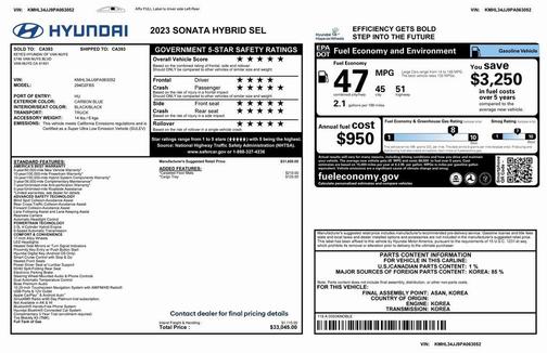 2023 Hyundai SONATA Hybrid SE