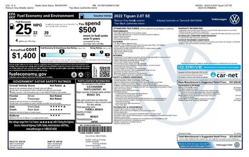 2022 Volkswagen Tiguan 2.0T SE 4MOTION