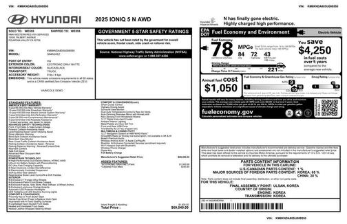 2025 Hyundai IONIQ 5 N AWD