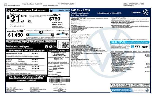 2023 Volkswagen Taos 1.5T S