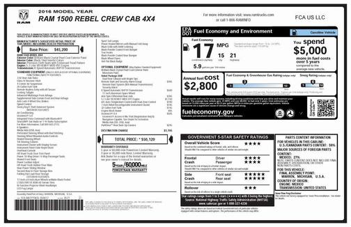 2016 RAM 1500 Rebel
