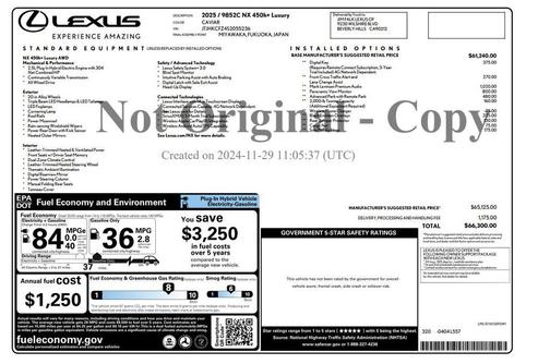 2025 Lexus NX 450h+ Luxury