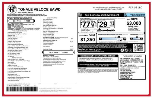 2024 Alfa Romeo Tonale Veloce EAWD