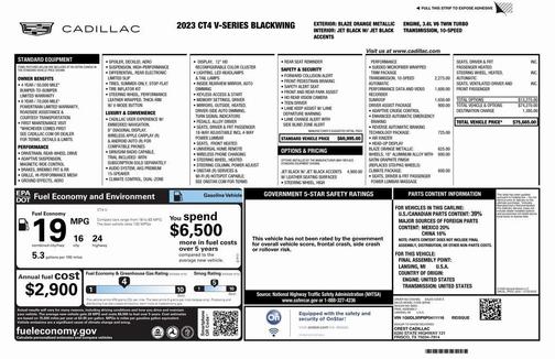 2023 Cadillac CT4-V V-Series Blackwing