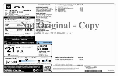 2025 Toyota Tacoma SR5