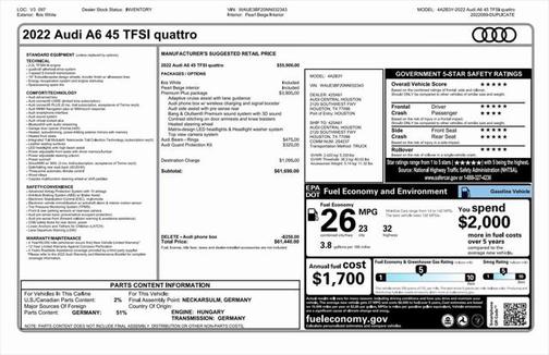 2022 Audi A6 45 Premium Plus