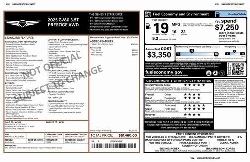 2025 Genesis GV80 3.5T