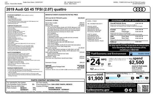 Florett Silver Metallic 2019 Audi Q5 2.0T Premium Plus
