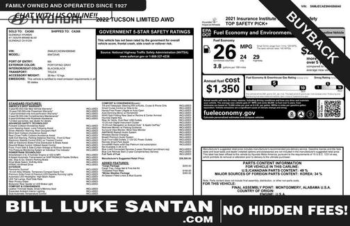 2022 Hyundai TUCSON Limited