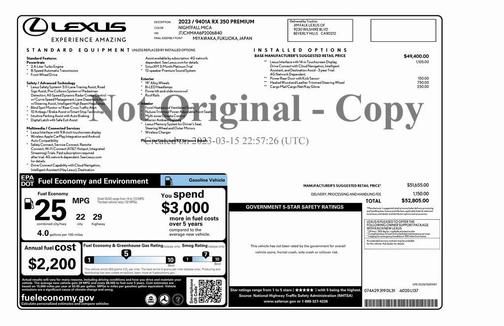 2023 Lexus RX 350 Premium