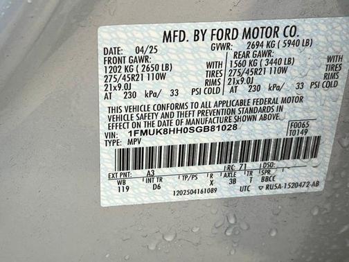 2025 Ford Explorer Platinum