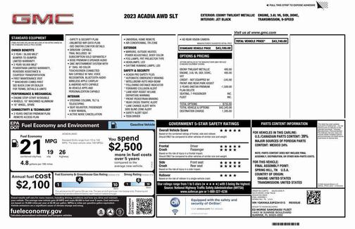 2023 GMC Acadia AWD SLT