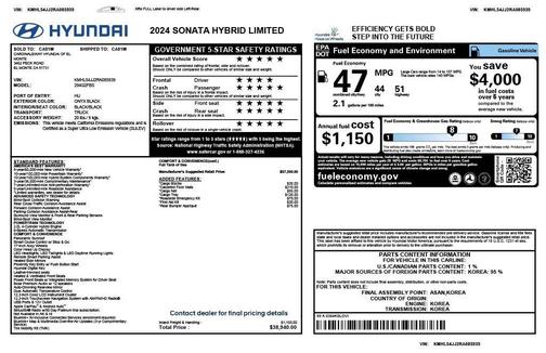 2024 Hyundai SONATA Hybrid Limited
