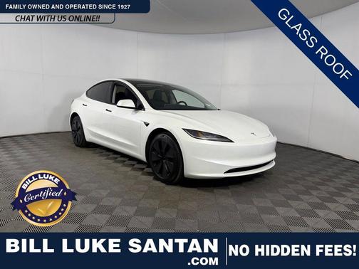 Pearl White Multi-Coat 2025 Tesla Model 3 Long Range