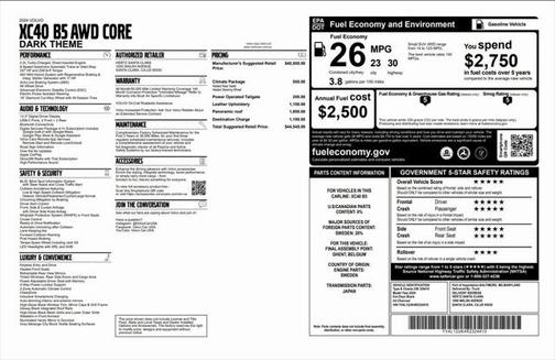 2024 Volvo XC40 B5 Core Bright Theme