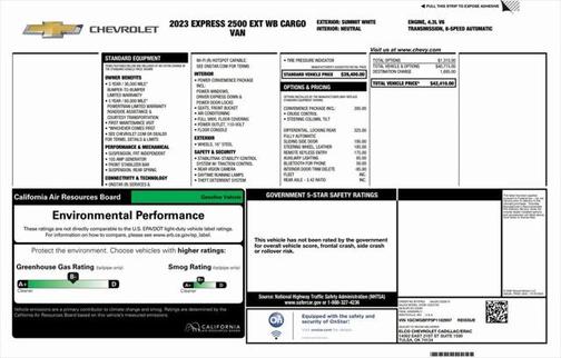 2023 Chevrolet Express 2500 Work Van