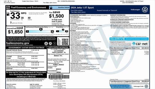 2024 Volkswagen Jetta 1.5T Sport