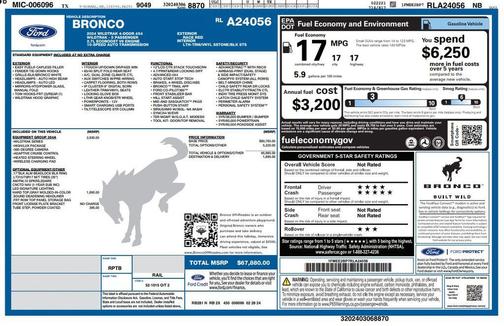 Race Red 2024 Ford Bronco Wildtrak