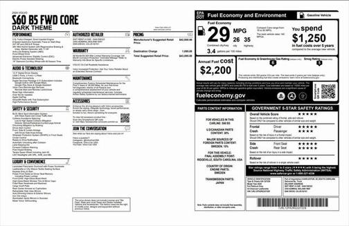 2024 Volvo S60 B5 Core Dark Theme