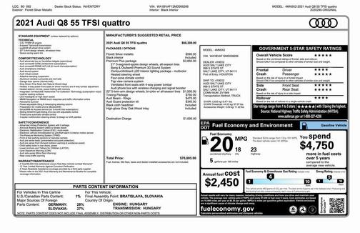 2021 Audi Q8 55 Premium Plus