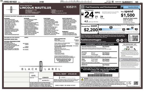 2025 Lincoln Nautilus Black Label