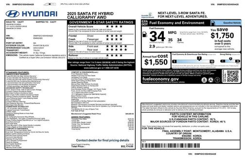 2025 Hyundai SANTA FE HEV Calligraphy