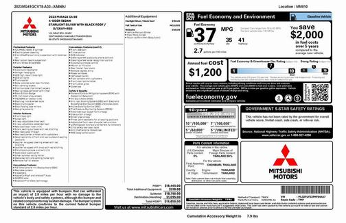 2023 Mitsubishi Mirage G4 Black Edition