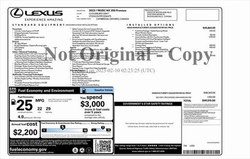 2023 Lexus NX 350 Premium
