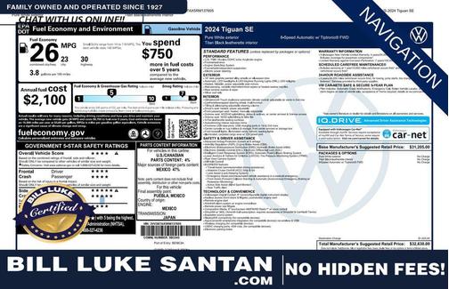 2024 Volkswagen Tiguan 2.0T SE