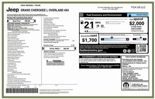 2022 Jeep Grand Cherokee L Overland