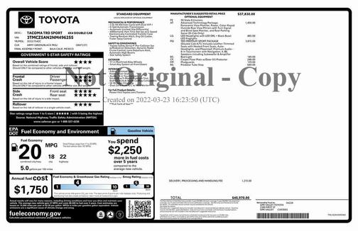 2022 Toyota Tacoma TRD Sport