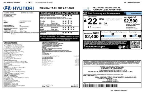 Ecotronic Gray 2025 Hyundai SANTA FE XRT