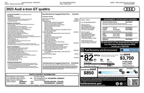 2023 Audi e-tron GT Prestige quattro