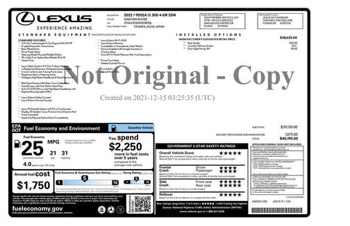 2022 Lexus IS 300 Base