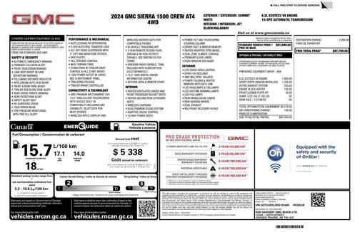 Summit White 2024 GMC Sierra 1500 AT4