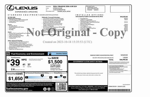 2024 Lexus NX 350h AWD