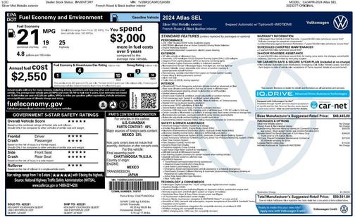 2024 Volkswagen Atlas 2.0T SEL