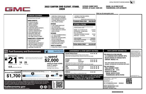 2022 GMC Canyon Elevation Standard