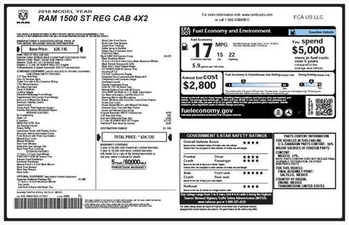 2016 RAM 1500 Tradesman/Express