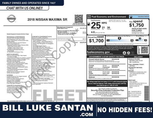 2018 Nissan Maxima 3.5 SR