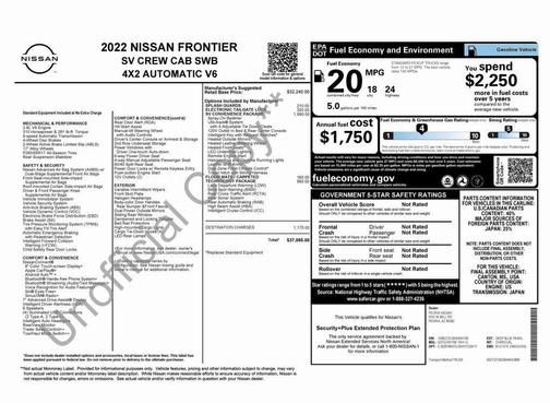 2022 Nissan Frontier SV