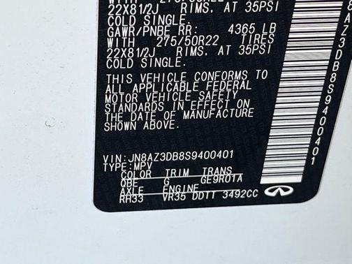 2025 INFINITI QX80 SENSORY AWD