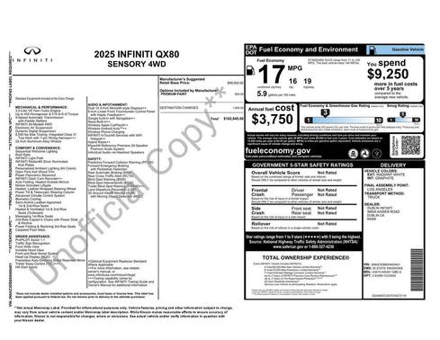 2025 INFINITI QX80 SENSORY AWD